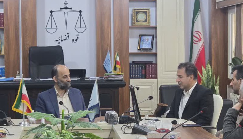 دیدارمهندس حامدی فرماندار بهشهر با دکتر یعقوبی رئیس دادگستری و دکتر فولادی دادستان بهشهر